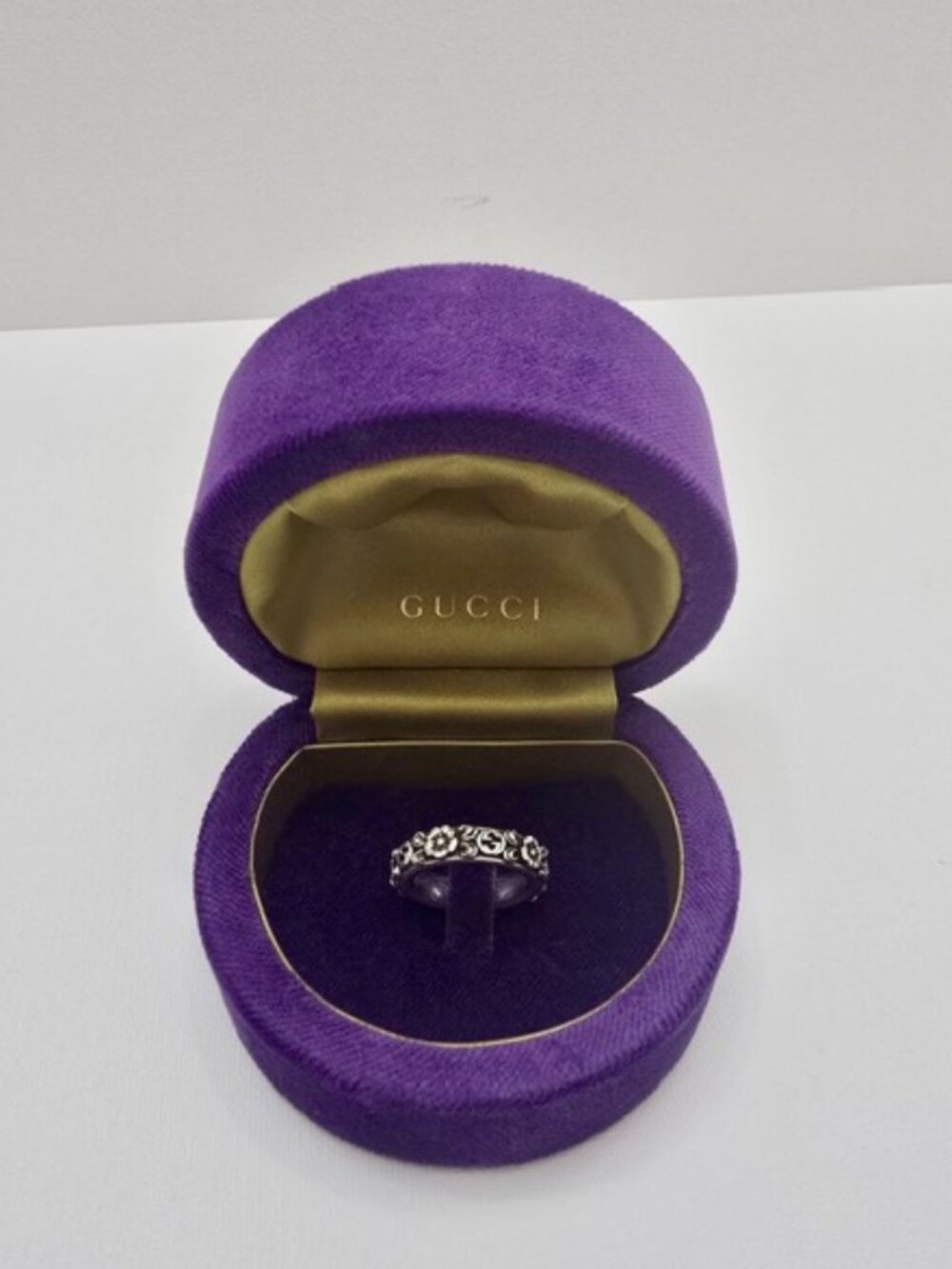 Gucci Interlocking G Flower Band Ring Size 7 - Picture 2 of 8